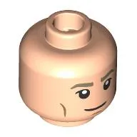 Minifig Head Carlisle Cullen, Nougat Eyebrows, Cheel Lines, Black Eyes/Golden Eyes