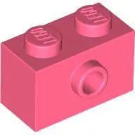 Brick Special 1 x 2 with 1 Center Stud on 1 Side, Bottom Stud Holder