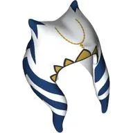 Headdress Togruta Montrals with Gold Triangles, Blue Markings print