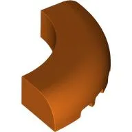 Brick Round Corner 5 x 5 x 1 Curved, Bottom Cut Outs, No Studs, 7 Bottom Tubes