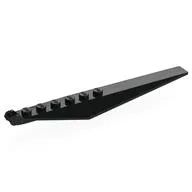 Hinge Plate 1 x 12 Locking 7 Teeth with Angled Side Extensions and Tapered Ends
