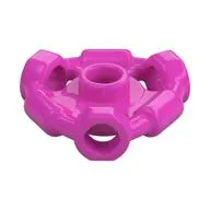Plate Special 1 x 1 with Hole Through Stud, 3 Bars and 3 Bar Holes
