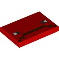 Tile 2 x 3 with Pixelated Eyes and Mouth print