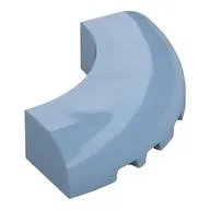 Brick Round Corner 5 x 5 x 1 Curved, Bottom Cut Outs, No Studs, 9 Bottom Tubes