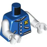 Torso, Jacket, White/Black Trim, Yellow 'K' print, White Arms and Hands