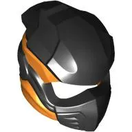 Helmet, Ninja with Wraps Orange Pattern