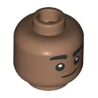 Minifig Head Blaise Zabini, Raised Black Eyebrow, Smirk