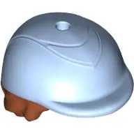 Hair and Hat, Short Dark Orange with Riding Helmet