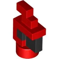 Animal Body Part, Bird, Chicken/Parrot Head Pixelated with Black Eyes and Beak pattern