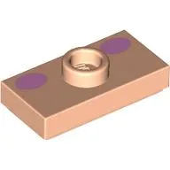 Plate Special 1 x 2 with 1 Stud (Jumper) with Dark Pink Ovals/Cheeks print