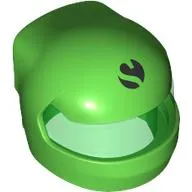 Helmet, Formula 1 with Trans-Green Visor pattern and 'S' in Black Circle (Sauber) print