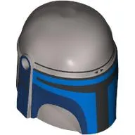 Helmet Mandalorian with Holes, Blue and Dark Blue Print