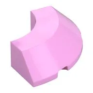 Brick Round Corner 5 x 5 x 1 Slope, Bottom Cut Outs, No Studs, Flat Top