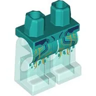 Hips and Trans-Light Blue Legs with Gold and Dark Blue Circuitry print