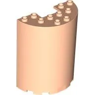 Cylinder Half 3 x 6 x 6 with 1 x 2 Cutout