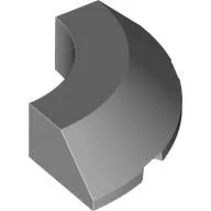 Brick Round Corner 4 x 4 x 1 with Bottom Cut Outs, No Studs, Flat Top