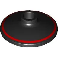 Dish 2 x 2 Inverted [Radar] with Red Outer Circle print