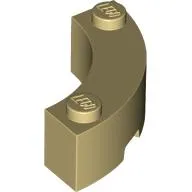 Brick Round Corner 3 x 3 Macaroni with 2 Studs