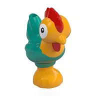 Animal, Chicken Leaning with Dark Turquoise Tail and Red Comb Print (Moana Heihei)