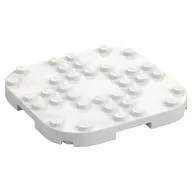 Plate Round Corners 8 x 8 x 2/3 Circle with Reduced Knobs