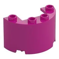 Cylinder Half 2 x 4 x 2 with 1 x 2 Cutout