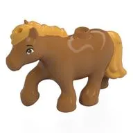 Animal, Pony with Ochre Yellow Mane, Tail pattern