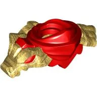 Minifig Neckwear Shoulder Armour With Pearl Gold Dragon pattern