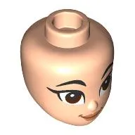 Minidoll Head, Thin Black Eyebrows, Eyeliner, Brown Eyes