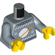 Torso, Christmas Sweater, Classic Space Logo print, Sand Blue Arms, Yellow Hands