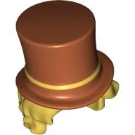 Top Hat with Ochre Yellow Hair Pattern