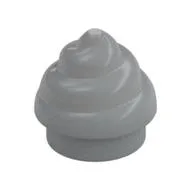 Plate Round 1 x 1 Swirled Top / Poo