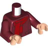 Torso, Coat, Red Scarf print, Dark Red Arms, Light Nougat Hands