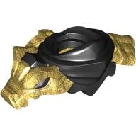 Minifig Neckwear Shoulder Armour With Pearl Gold Dragon pattern