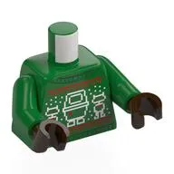 Torso, Ugly Christmas Sweater, GONK Droid, BD-72 print, Red Bows print, Green Arms, Dark Brown Hands