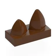 Tile Special 1 x 2 with Two Vertical Teeth / Tooth