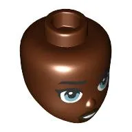 Minidoll Head, Medium Blue Eyes, Stern, Open Mouth