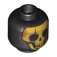 Minifig Head Oro, Gold Skull