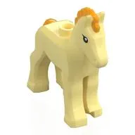 Animal, Foal with Black Eyes, Bright Light Orange Mane, Tail print