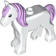 Animal, Foal, Long Mane, Lavender Tail, Black Eyes print