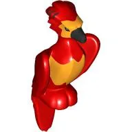 Animal, Bird, Phoenix with Bright Light Orange Chest and Face, Black Beak Print (Fawkes)