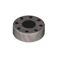 Tile Round 1 x 1 with Black Dot, Circle of Small Black Dots print