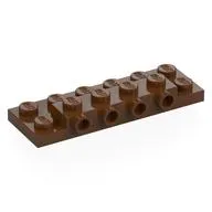 Plate Special 2 x 6 x 2/3 with 4 Studs on Side, 1 Support Wall on Bottom