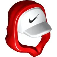 Hood over Cap White with Nike Logo print