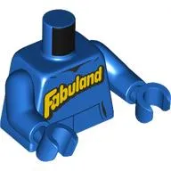 Torso, Yellow 'FABULAND' print, Blue Arms and Hands