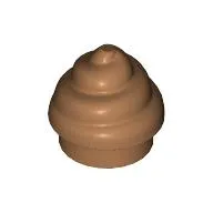 Plate Round 1 x 1 Swirled Top / Poo