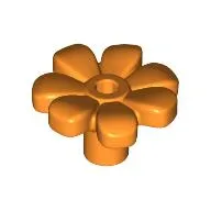 Plant, Flower, Minifig Accessory with 7 Thick Petals and Pin, Center Ring