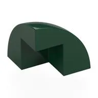 Brick Round Corner, Curved 2 x 2 x 1 2/3 Quarter Dome with 1 Cutout