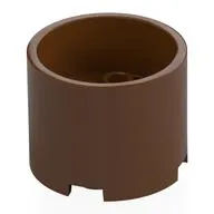 Brick Round 3 x 3 x 2 Recessed Center with 2 x 2 Studs and Axle Hole
