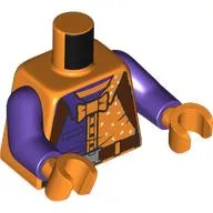 Torso, Dark Purple/Orange Shirt, Bow Ties, Reddish Brown Straps, Belt print, Dark Purple Arms, Orange Hands