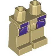 Hips and Tan Legs with Dark Purple Coat Tails print